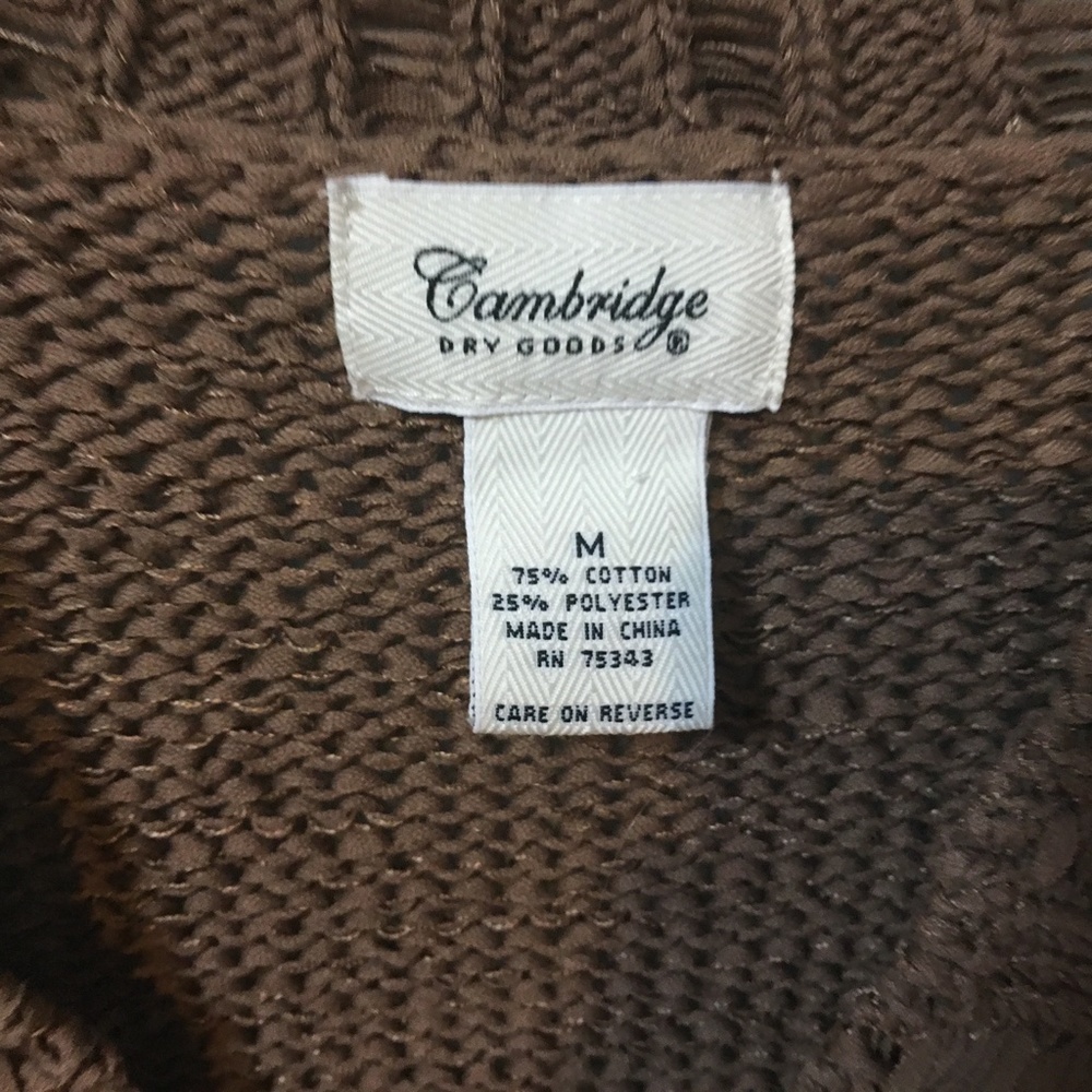 Cambridge Dry Goods Brown V-Neck Sweater - Picture 5 of 15